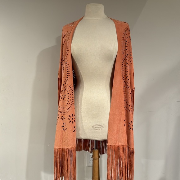 Chicos Gingered Peach Ruana Wrap - Picture 10 of 15